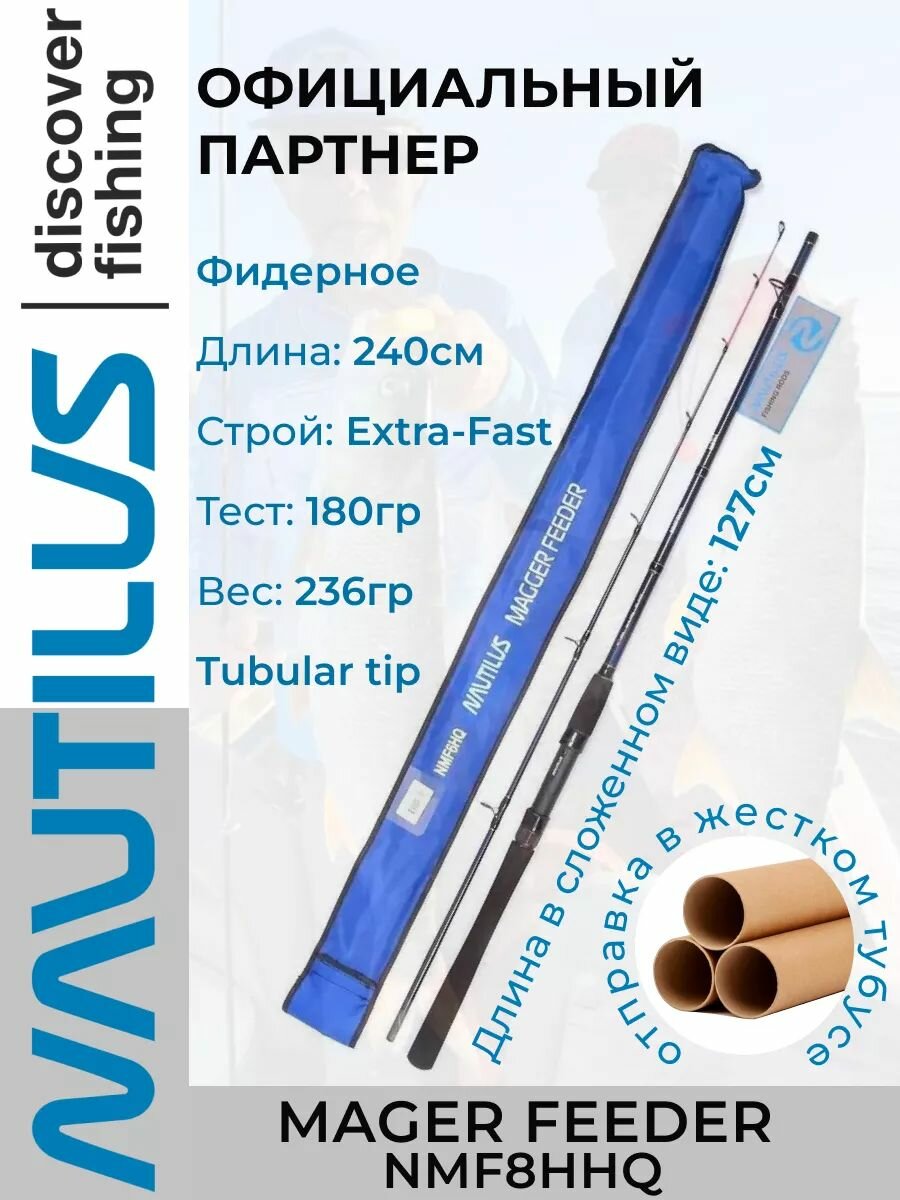 Удилище фидерное Nautilus Magger Feeder 240см 180гр NMF8HHQ