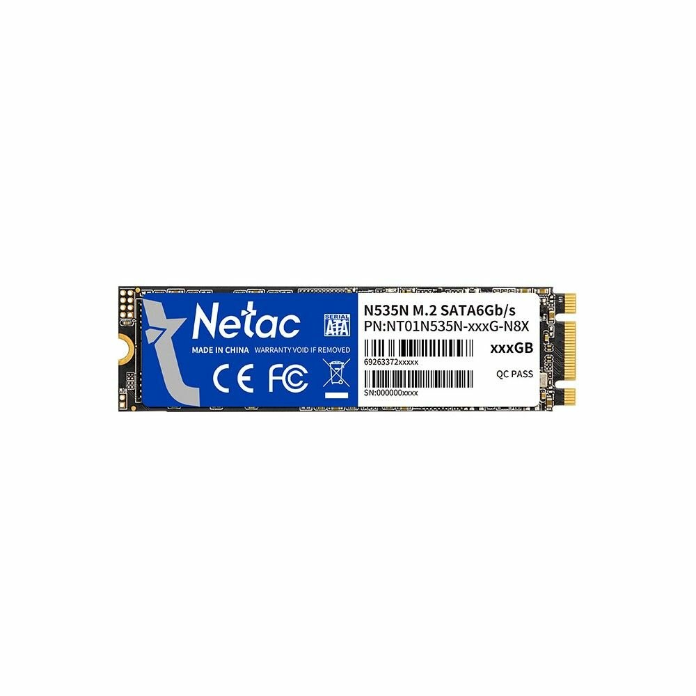 Накопитель SSD Netac N535N, 256 ГБ, M.2 2280 (NT01N535N-256G-N8X)