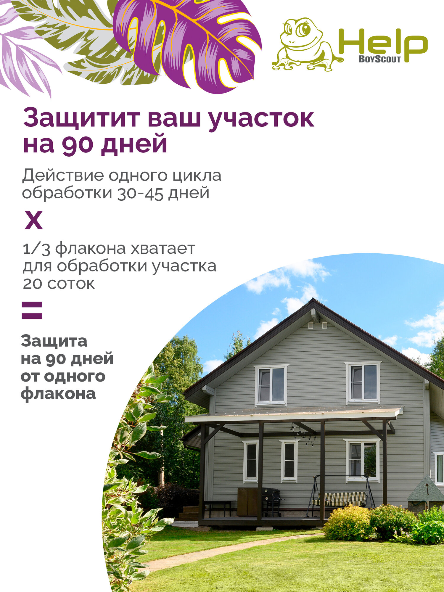 Концентрат от КОМАРОВ на весь сезон, более 50 соток, инсектицидный, 100 мл. HELP — фото 1