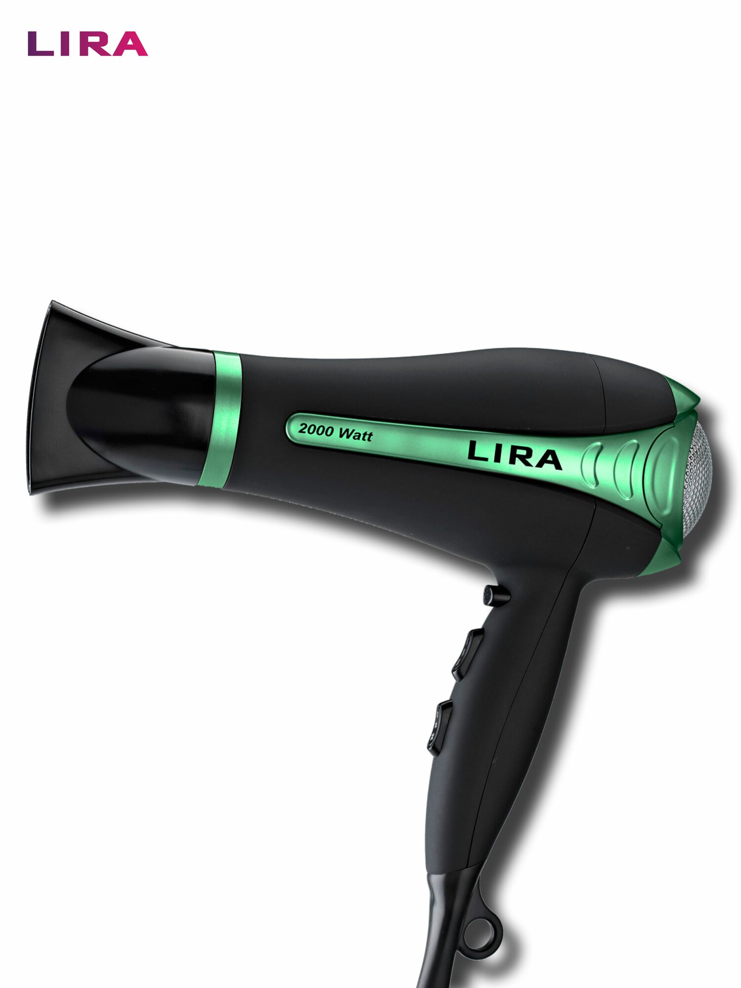 Фен для волос LIRA LR 0702 2000Вт, 2 скорости, 3 температурных режима — фото 1