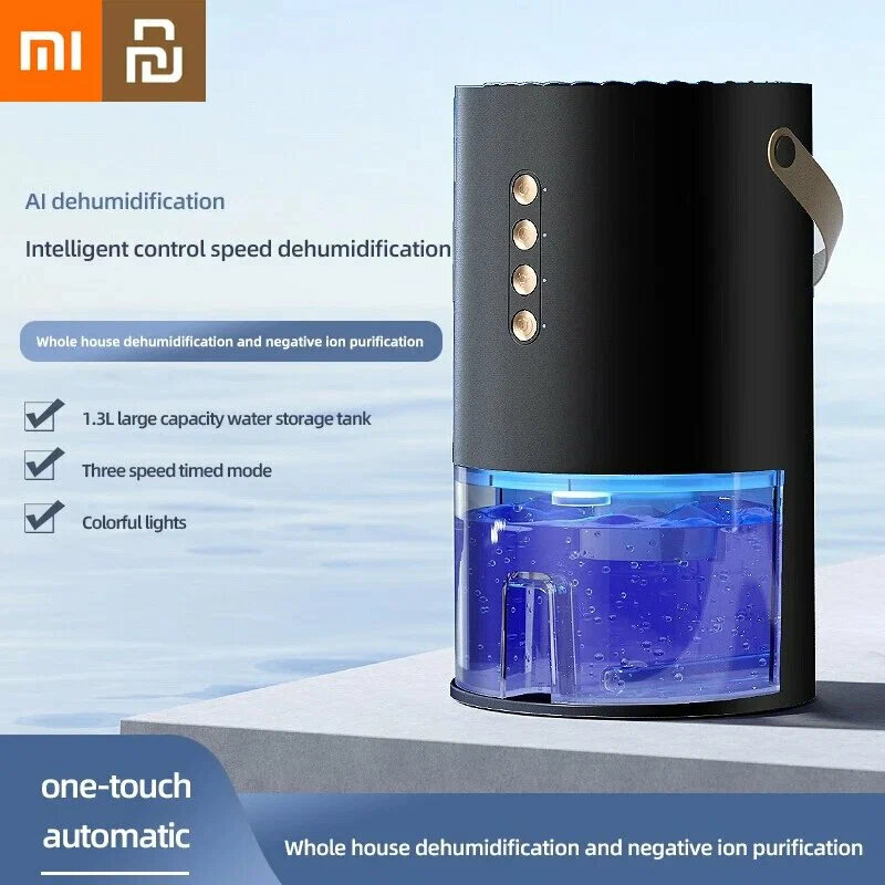 Картинки Xiaomi Youpin Портативный осушитель воздуха 1.3 л, Европейская, Черный