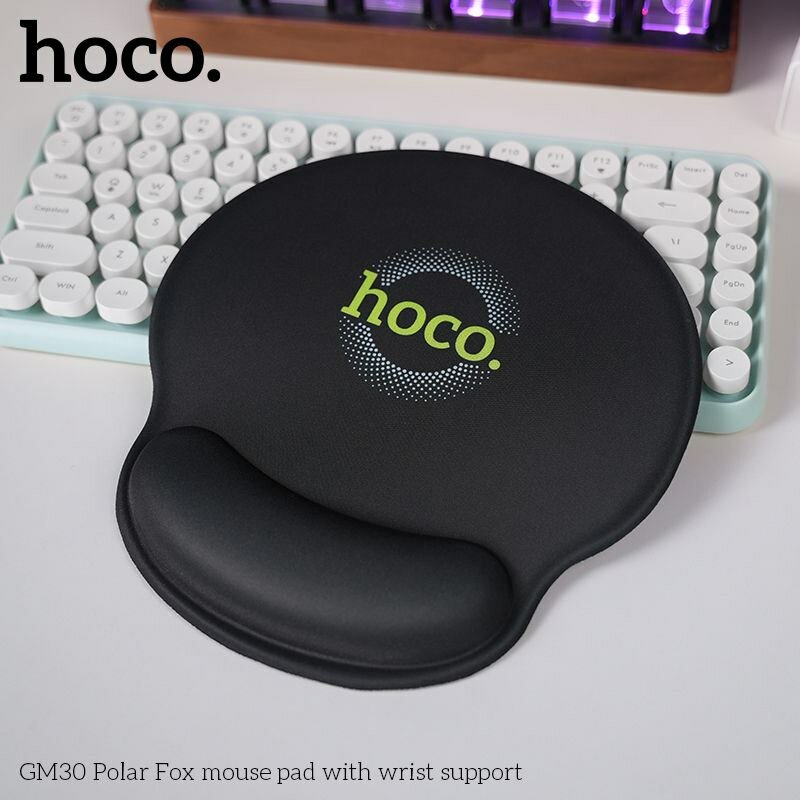 Коврик для мыши Hoco "GM30", прошитые края, 23x21,5 см, черный — фото 1