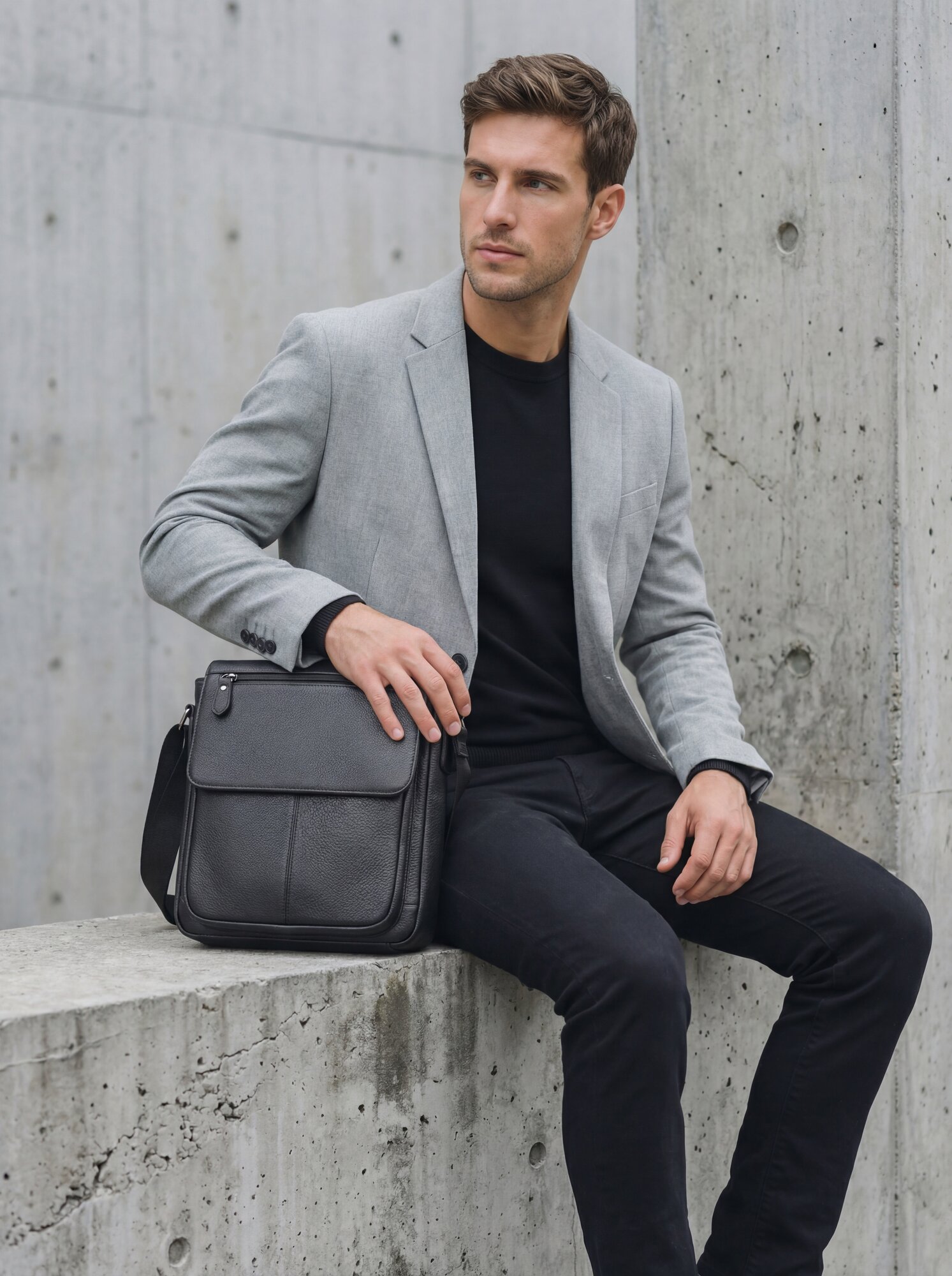 Сумка FAUSTINI, фактура матовая, гладкая, черный — фото 1