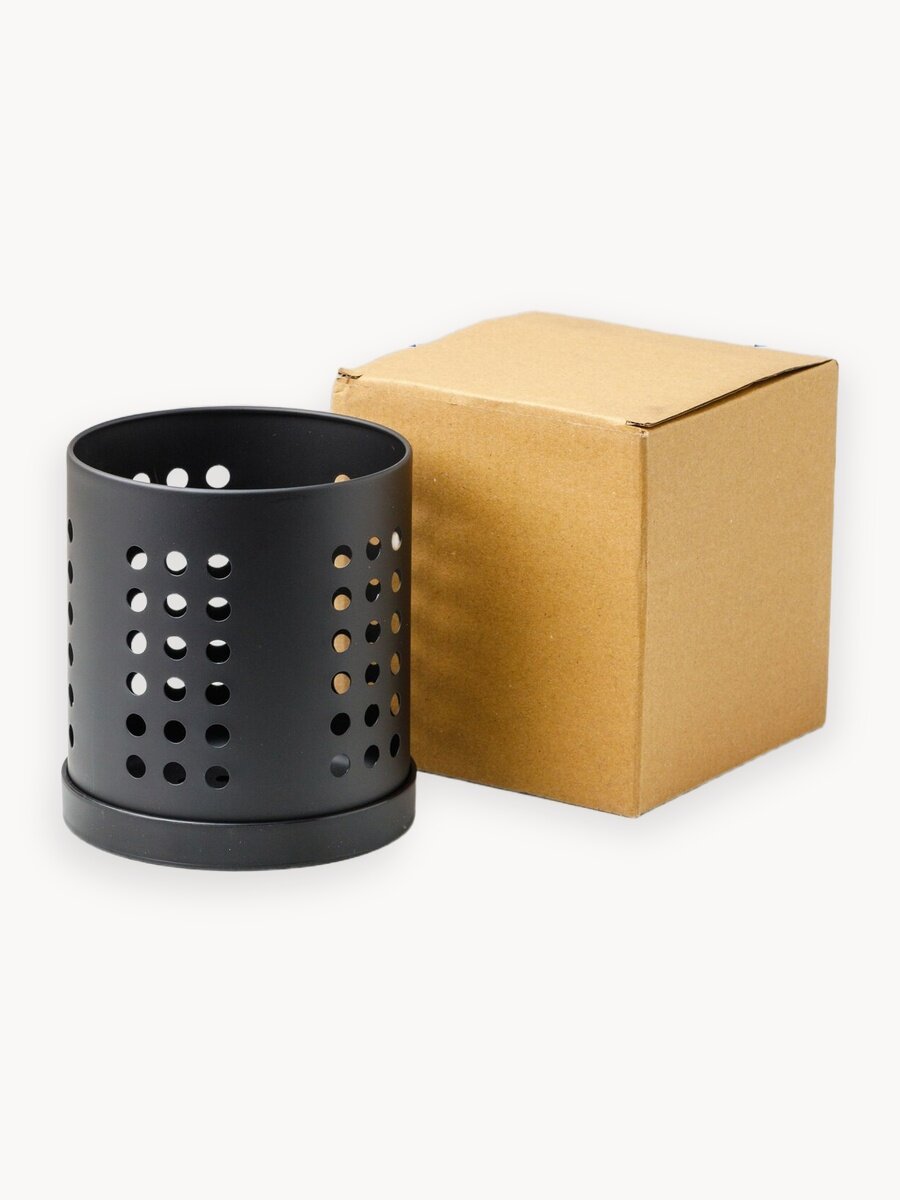 Подставка для столовых приборов черная