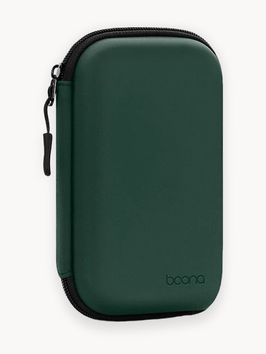 Органайзер дорожный противоударный для проводов, зарядных устройств, аксессуаров BAONA 17.5x10.5x5см, зелёный