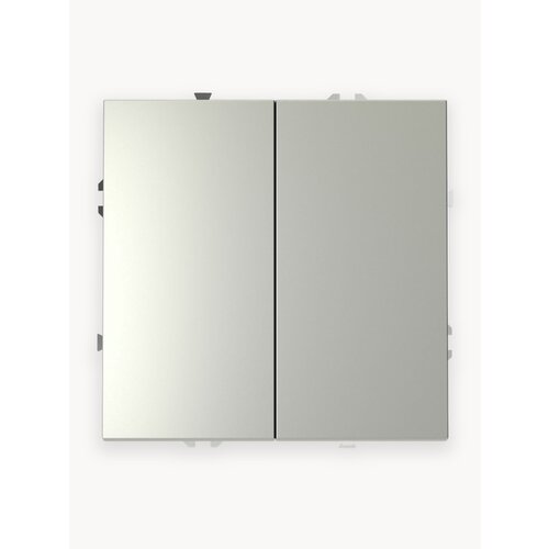 Выключатель встраиваемый VOLTUM одноклавишный 10А цвет сталь