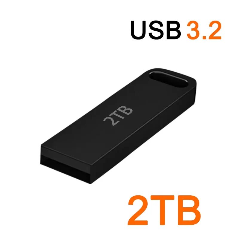 Новый USB 3.2 2 ТБ флэш-накопитель Высокоскоростной металлический U-диск TypeC Memory Stick Водонепроницаемый SSD-накопитель ПК Телефон Передача данных Портативный, gun color-2TB