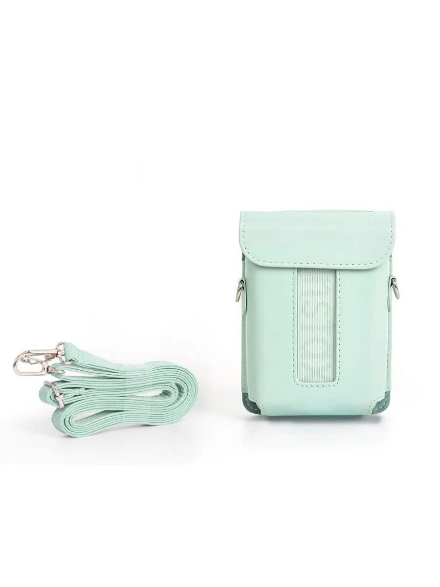 Чехол для мини принтера Instax mini link3 чехол из экокожи, противоударный, защитный, мятный — фото 1