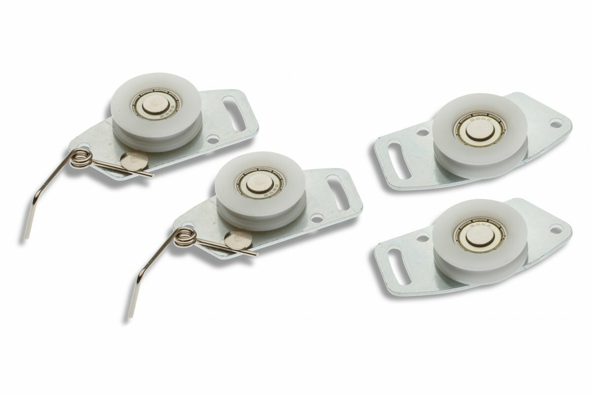 Комплект роликов MITO PLUS  2верхних  2нижних ролика с шарикоподшипниками  2пружины  1стопор  14шурупов 