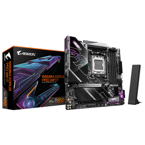 Материнская плата Gigabyte B850M AORUS PRO WIFI7 AM5 34990₽