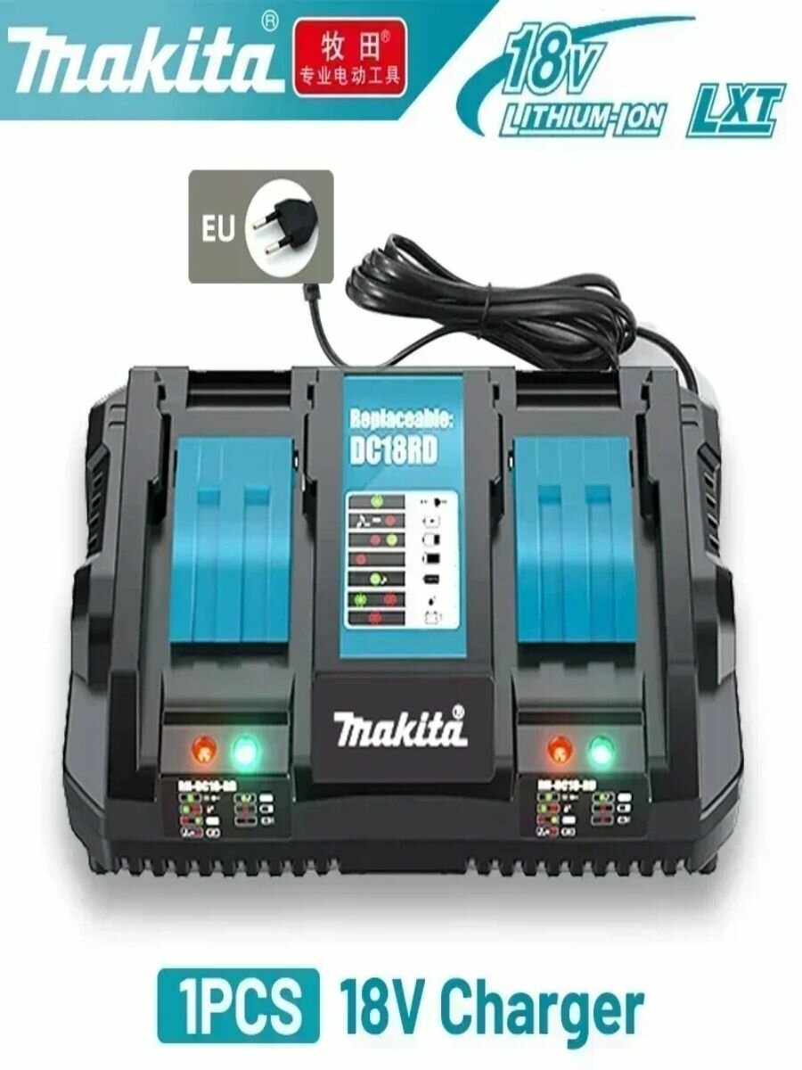 Оригинальное зарядное устройство Makita DC18RC3A литий-ионное, совместимое с аккумулятором для дрели 14,4 В 18 В LXT BL1815BL1860BL1430BL1450
