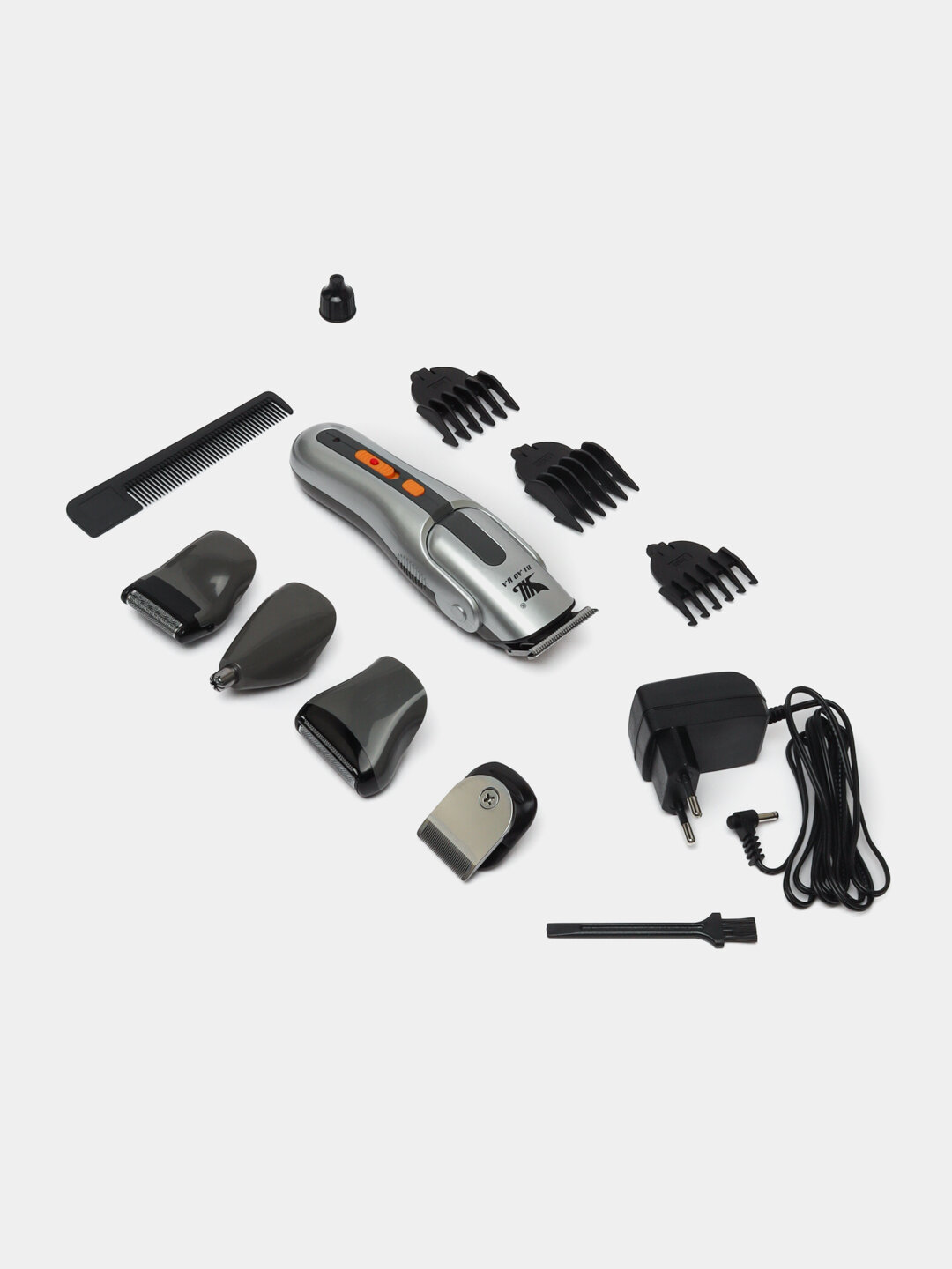 Триммер VGR BIAOYA Bay-680, для стрижки волос и бороды 8 в 1, нержавеющая сталь — фото 1