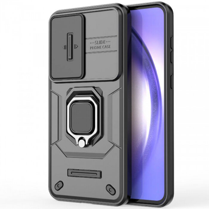 Transformer Ring Holder Противоударный чехол с кольцом и шторкой камеры для Samsung Galaxy A56 / A36 5G