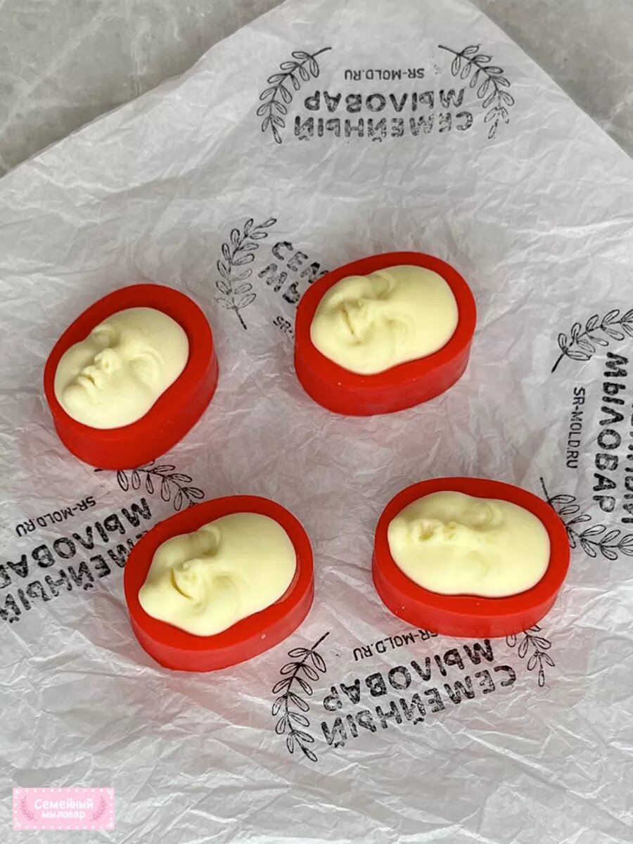 Силиконовая форма / молд "Лицо ребёнка" набор 4шт — фото 1