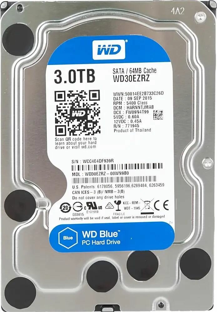 3 ТБ Жесткий диск WD Blue WD30EZRZ