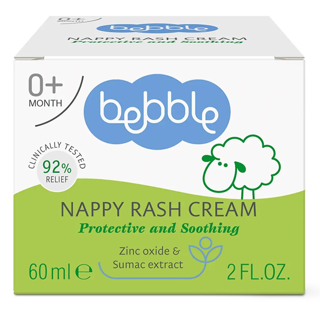 Bebble Крем от опрелостей и кожных раздражений Nappy Rash Cream 0+ 60 мл 1 шт фото