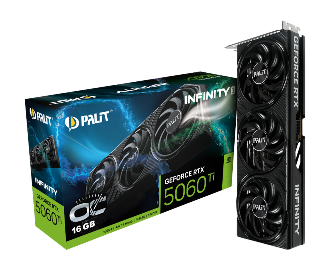 Видеокарта Palit GeForce RTX 5060 Ti INFINITY 3 OC 16GB (NE7506TS19T1-GB2061S)