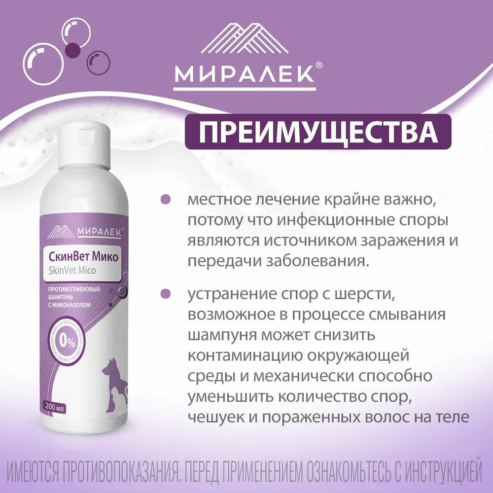 Картинки Шампунь СкинВет Мико (SkinVet Mico) противогрибковый, 200мл