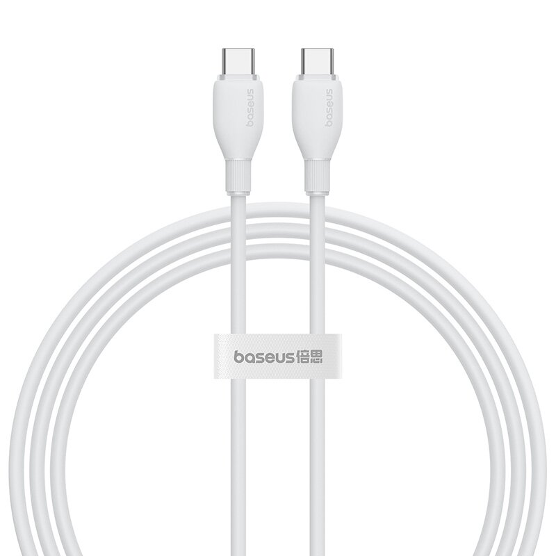 Baseus Type-C 100 см 100W зарядка+данные, белый