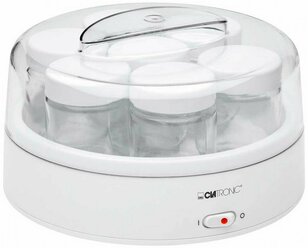 Йогуртница Clatronic JM 3344 weis, мощность 14 Вт, прозрачная крышка