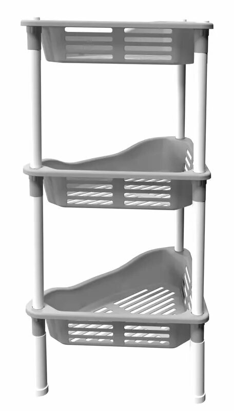 Стеллаж для ванной угловой Berossi Relax 39.63x27.5x68.7 см цвет дымчато-серый