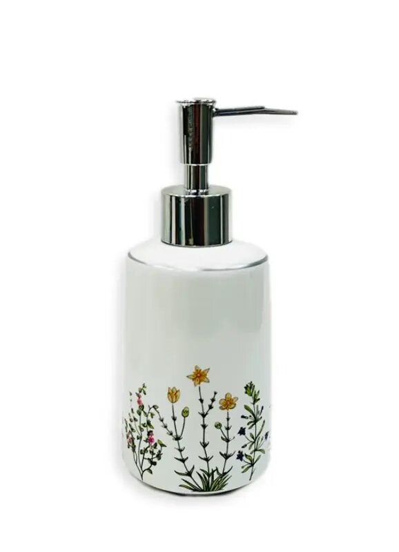 Дозатор для жидкого мыла Primanova Flowers DR 81250 керамика цвет белый