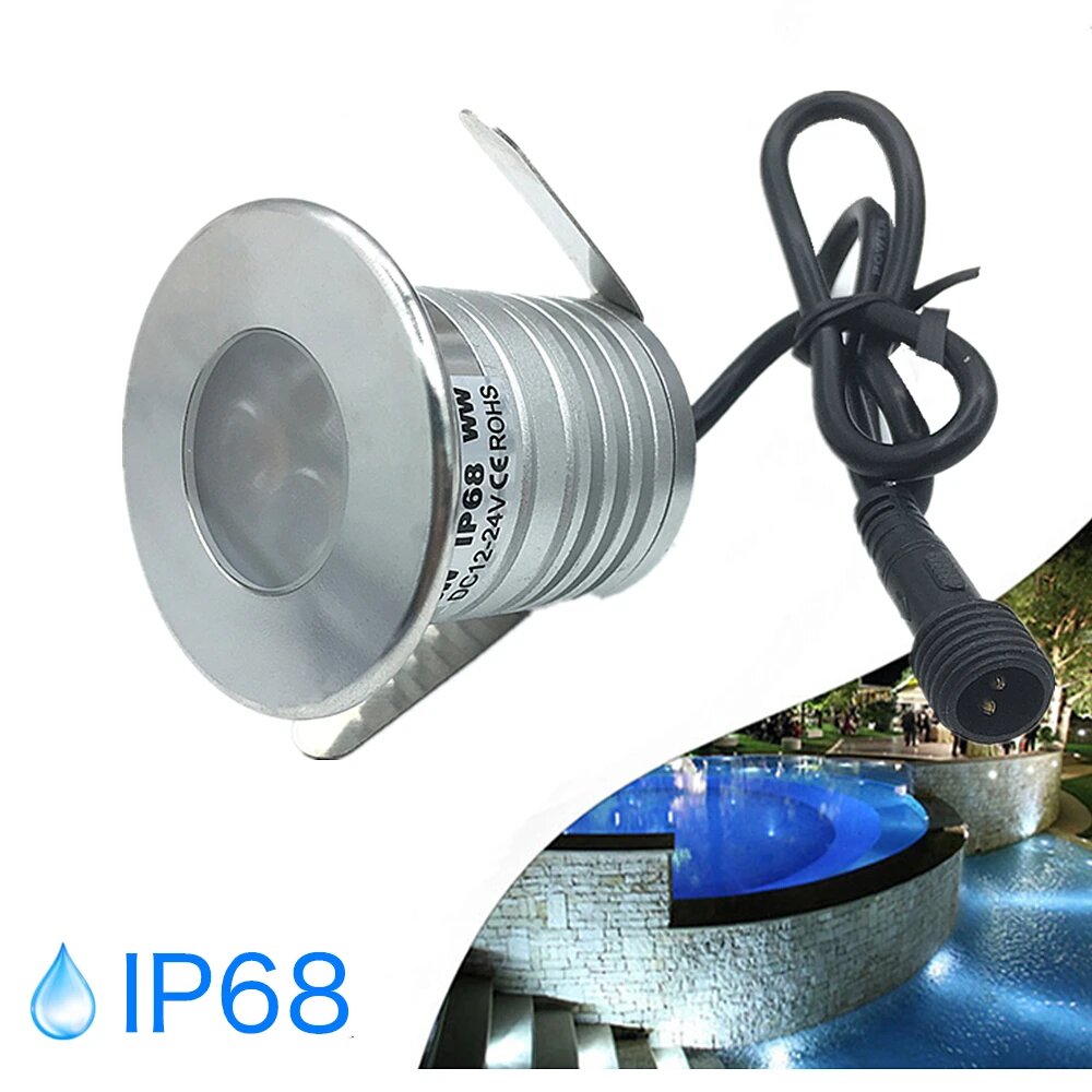 YELEDWAY Подводный светодиодный светильник 3Вт IP68 3W Nature White