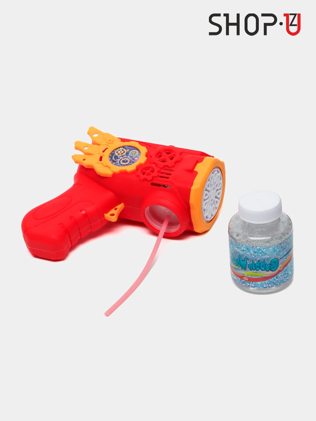 Генератор мыльных пузырей детский на батарейках BUBBLE GUN