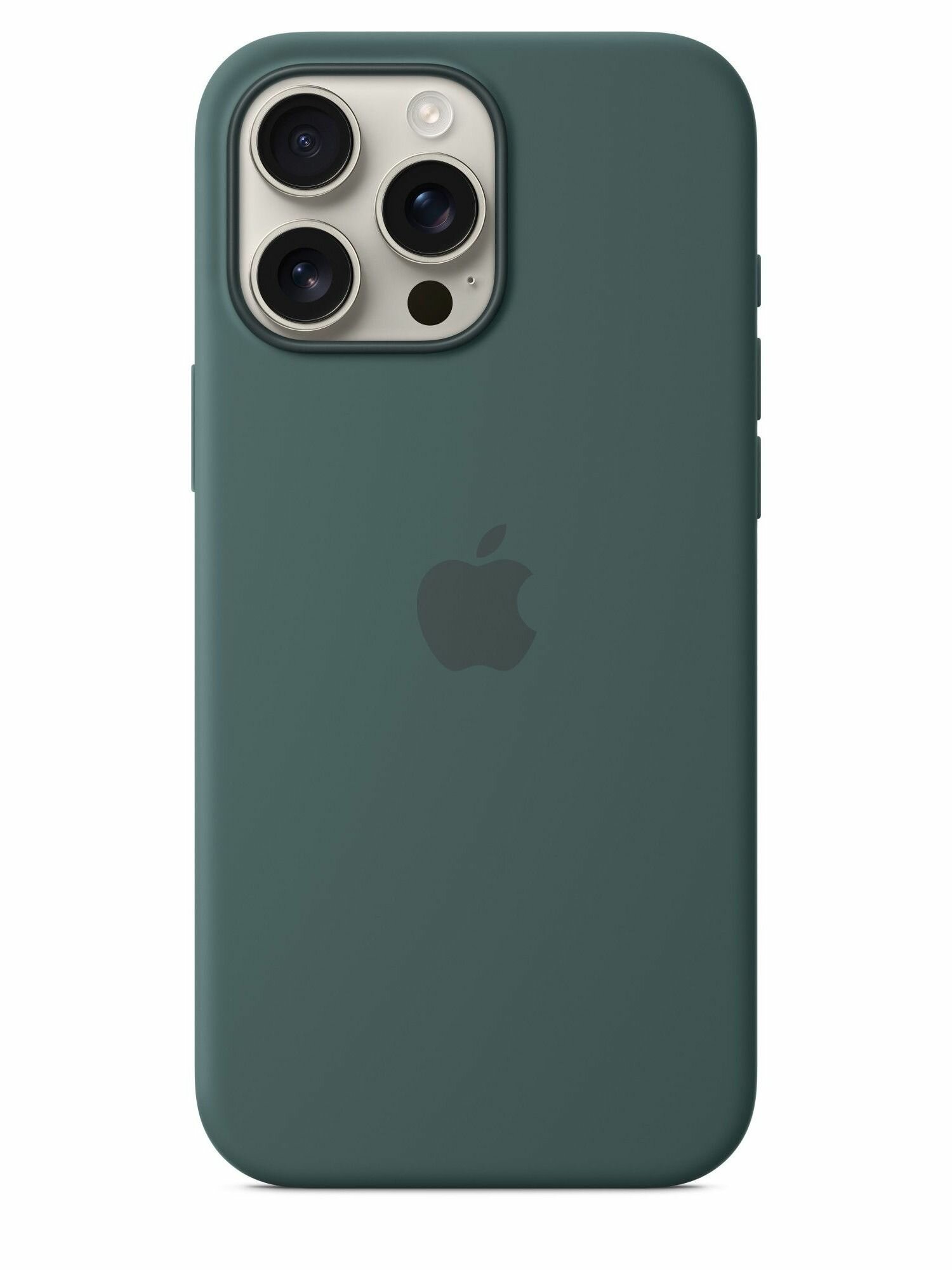 Чехол на айфон 16 про макс силиконовый с кнопкой для Camera Control и MagSafe / Silicone Case Lake Green для iPhone 16 Pro Max — фото 1
