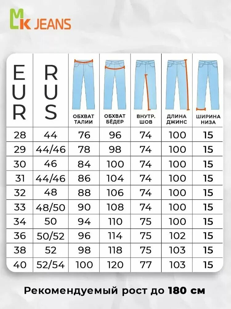 Джинсы зауженные MkJeans Slim fit, размер 34 — фото 1