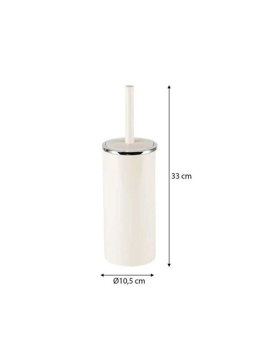Туалетный ершик Primanova, бежевый, пластик, с подставкой, 11x11x35см — фото 1