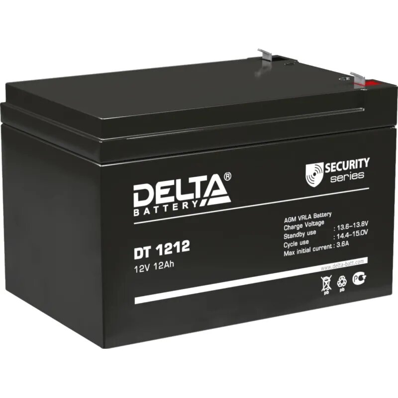Батарея для ИБП Delta DT 1212 12В/12, F2 (151x98x95мм) 2245415 4614010040013