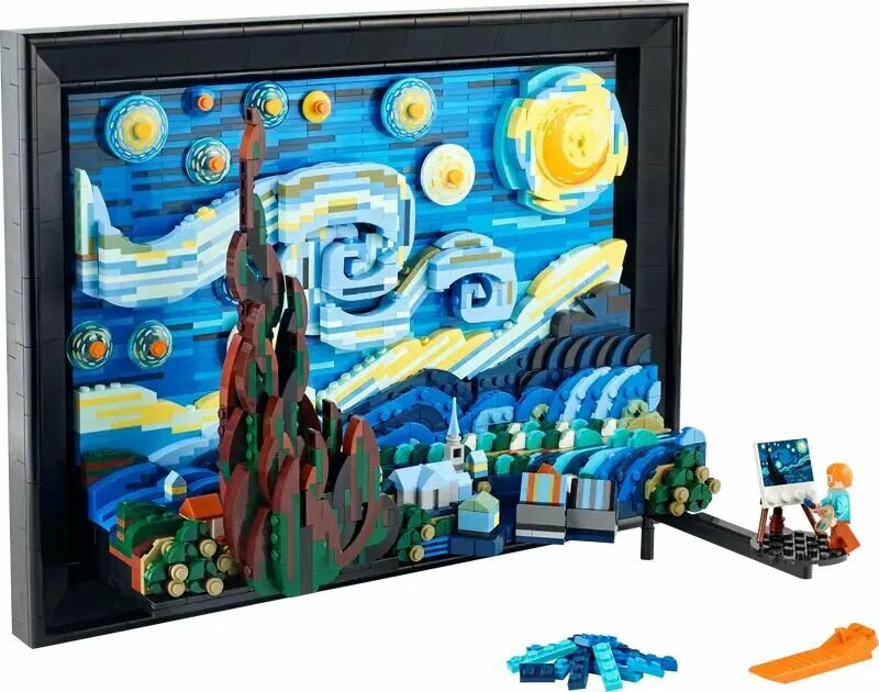 Конструктор совместим с Lego "Винсент Ван Гог Звёздная ночь", 2316 элементов, для мальчиков и девочек, от 3 лет
