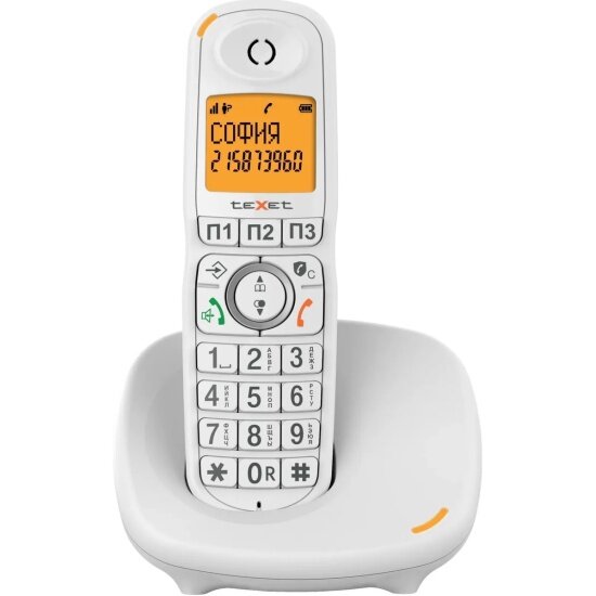 Радиотелефон Texet TX-D8905A белый АОН