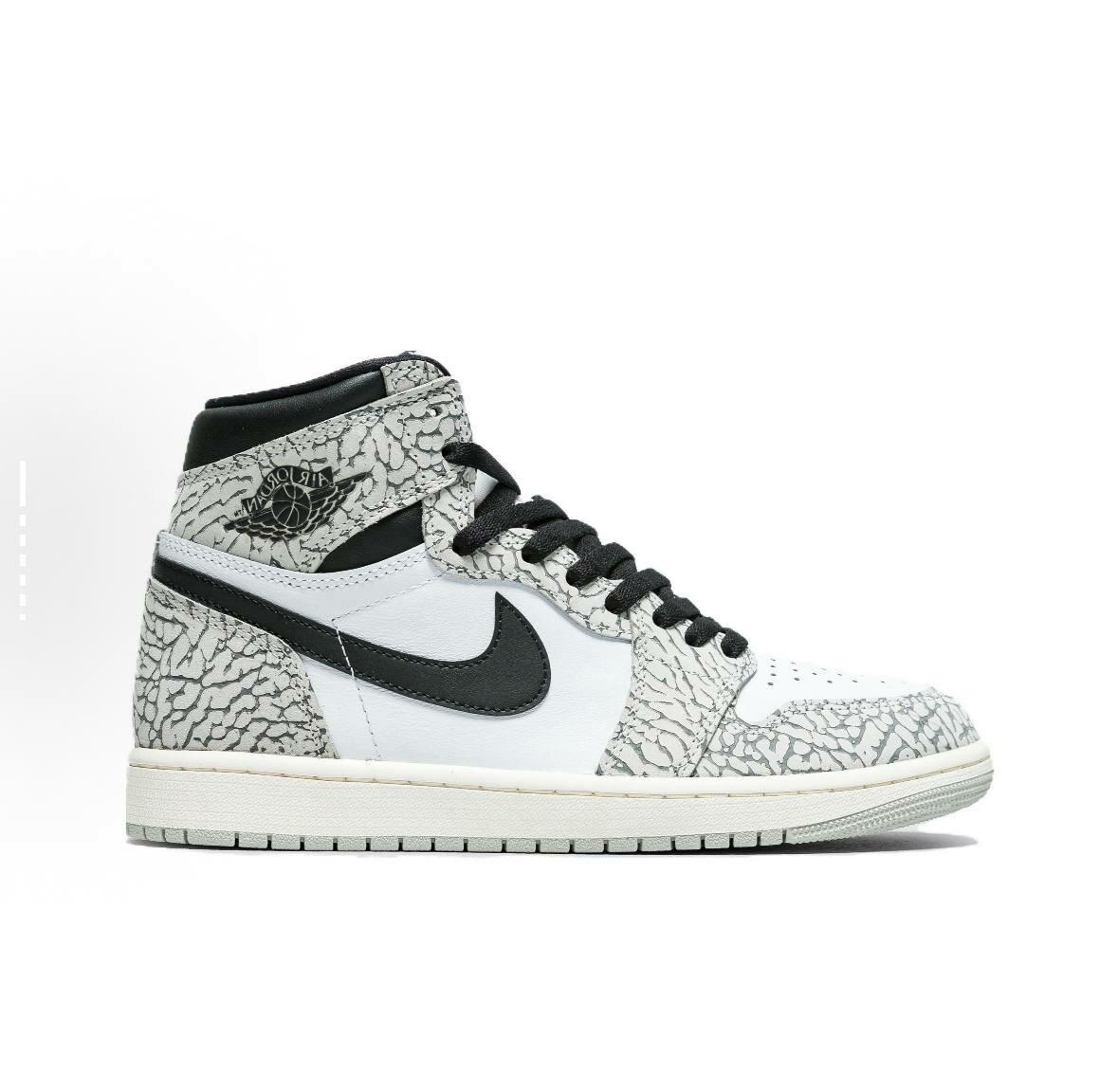 Кроссовки NIKE Air Jordan 1 Retro High OG Cement (GS), полнота D, размер 6.5 US, серый