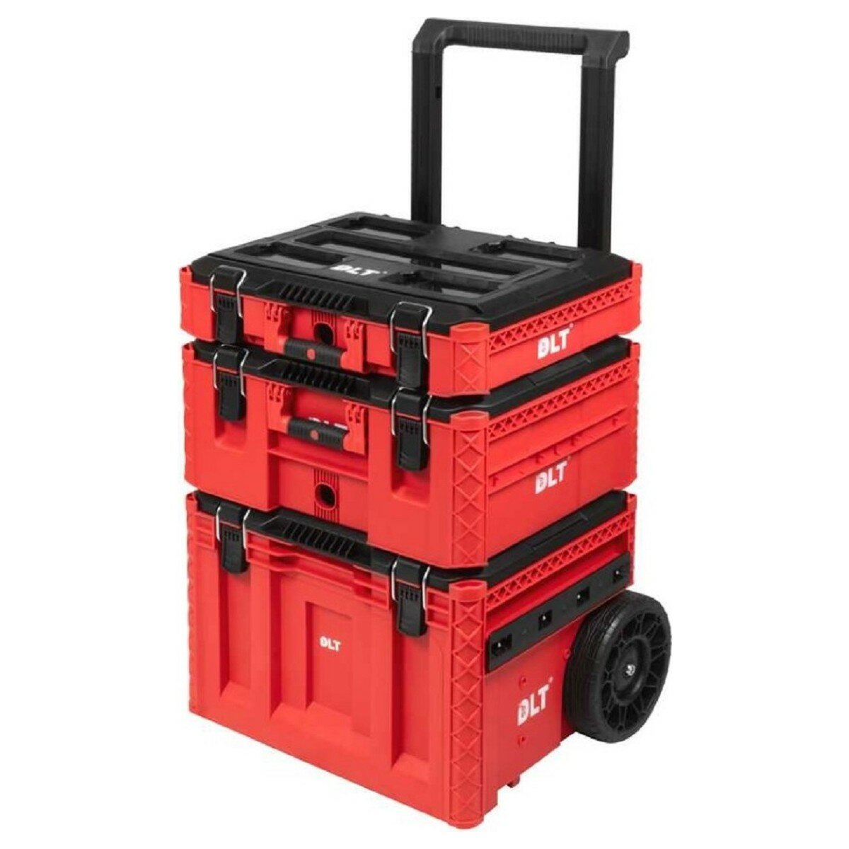 Ящик для инструмента DLT серия RED PRO №1 dlt, (кейс №5, кейс №4, кейс-тележка №2)