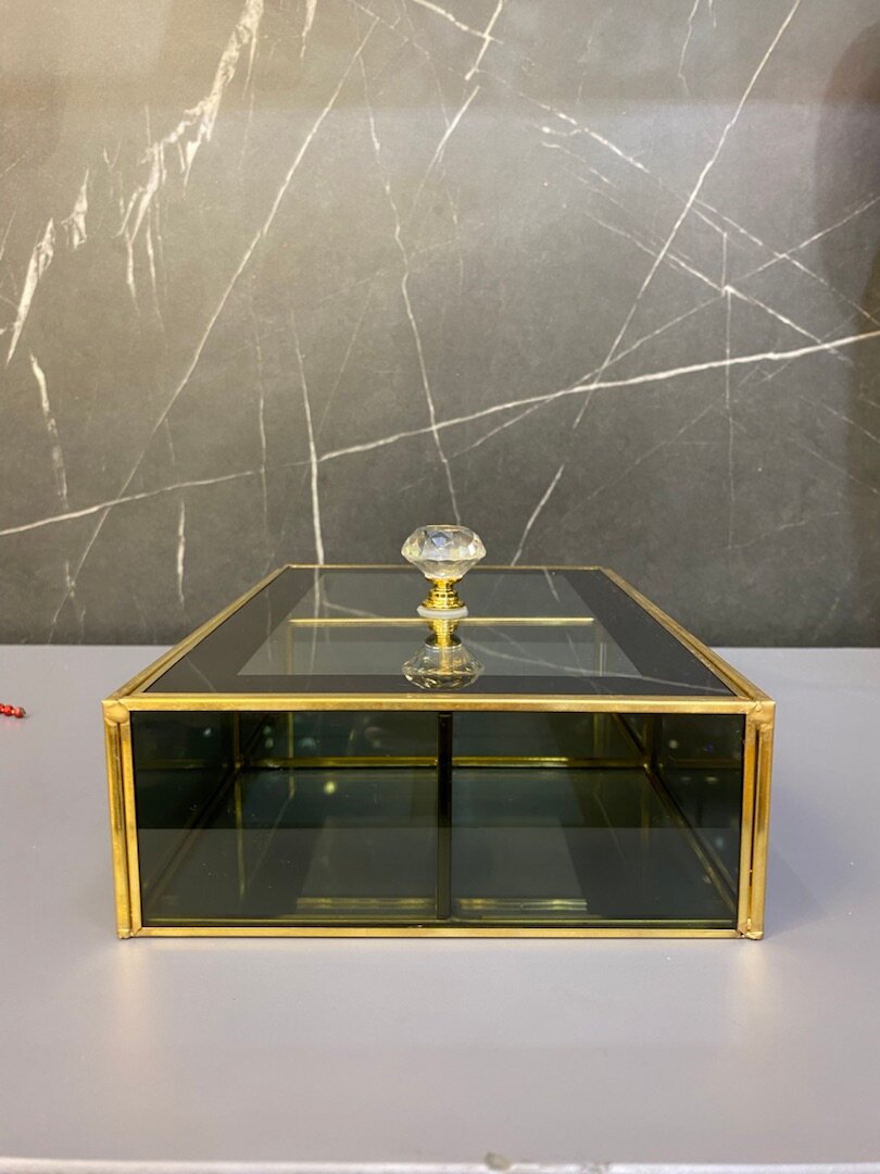 Шкатулка Casaentera CE12-10700458 черный/золото 220х160х90h