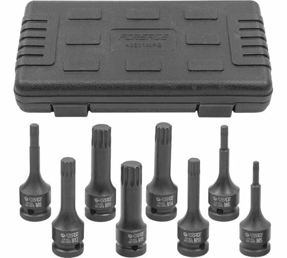 Набор головок-бит SPLINE ударных 8 предметов 1/2