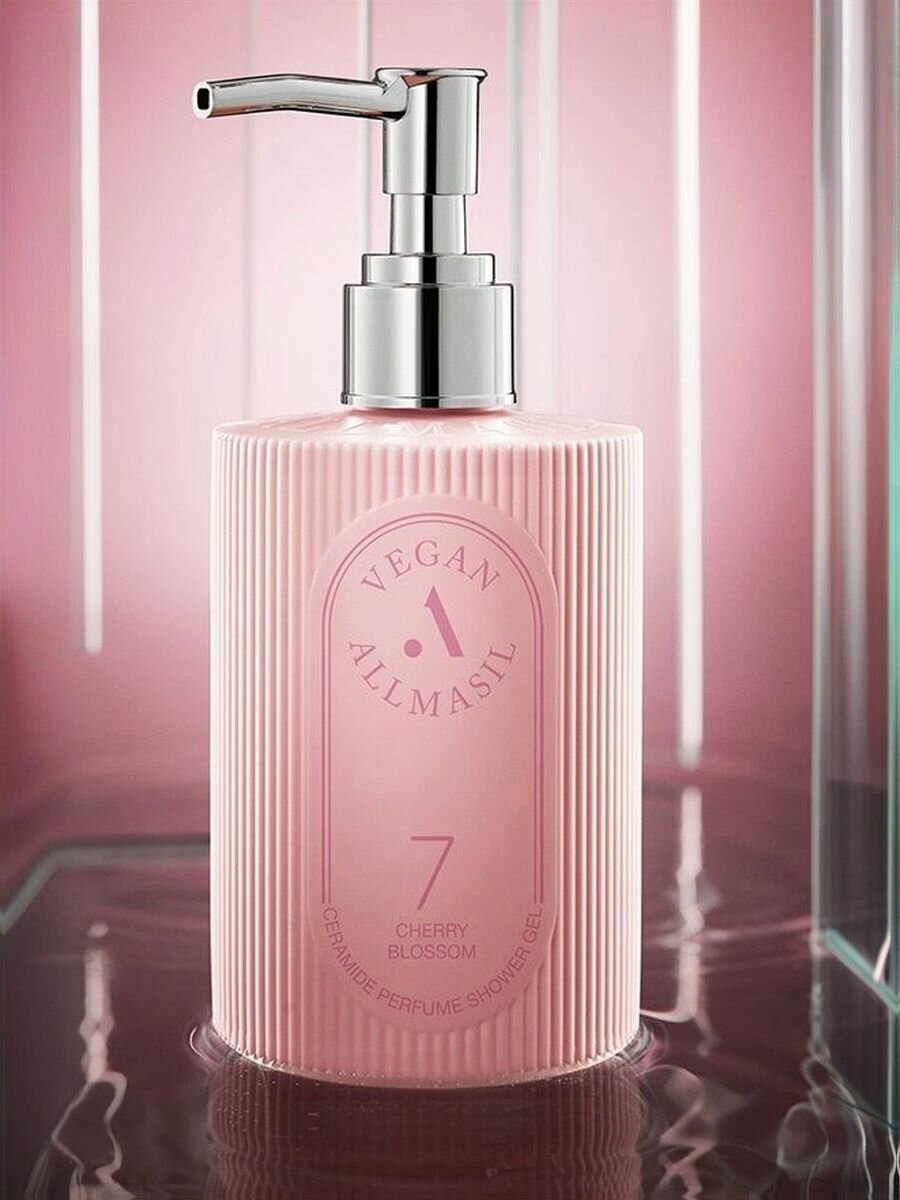 ALLMASIL Гель для душа с церамидами Cherry Blossom, аромат вишни, 500 мл, Корея