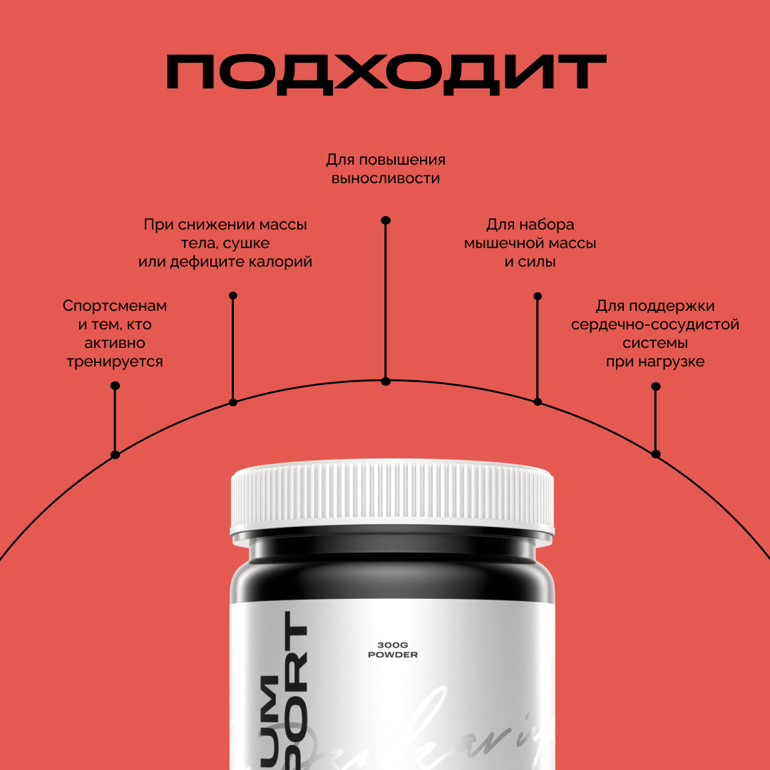 Креатин моногидрат порошок IPSUM / Creatine Monohydrate, спортивное питание для набора массы и роста мышц 300г — фото 1