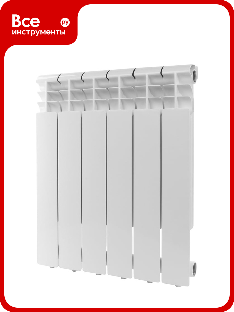 Алюминиевый радиатор ROMMER Profi 500 AL500-80-80-100 6 секций RAL9016 82483