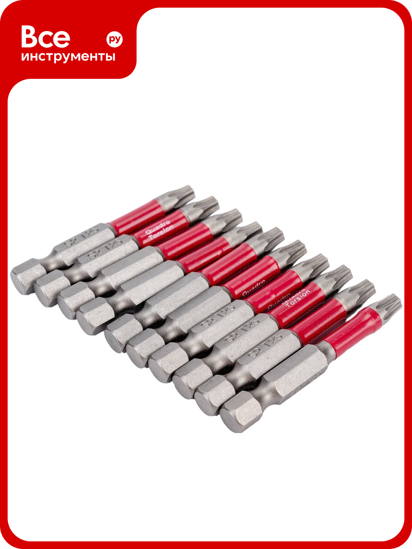 Бита Torx (10 шт; T25; 50 мм; 1/4) Quadro Torsion 432550 фото