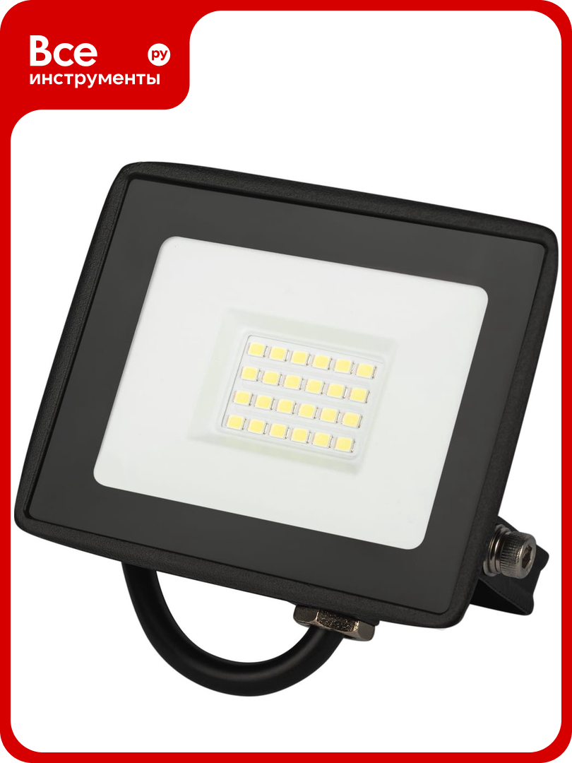 Прожектор светодиодный уличный ЭРА RED LINE LPR-024-030 30Вт 6500К 2400Лм IP65 Б0059613