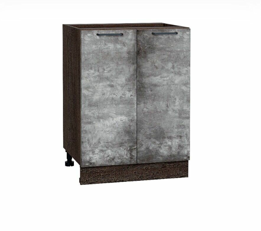 Шкаф кухонный нижний с 2-мя дверцами Флэт Temple Stone 2S/ каркас графит ширина 60 см