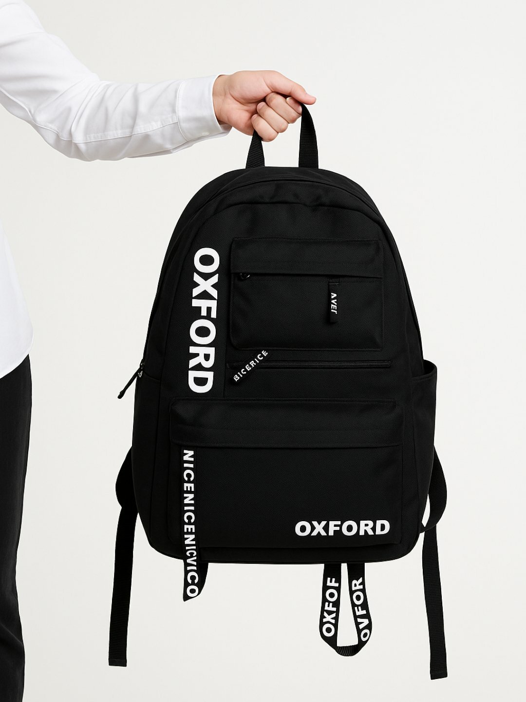 Стильный школьный рюкзак Oxford с надписью, вместительный, с карманами, молодежный городской ранец