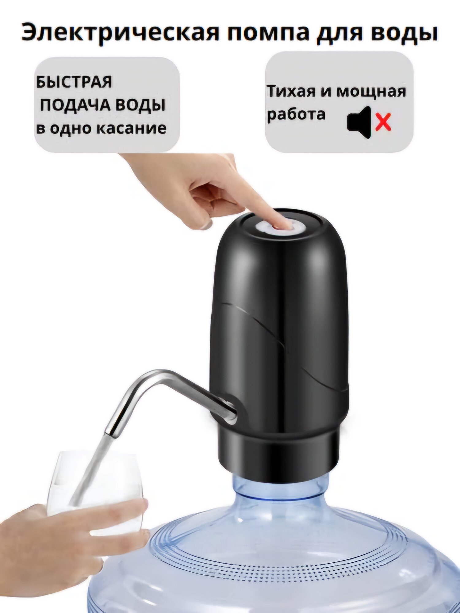 Электрический насос-диспенсер для воды | Универсальный для 5/10/18,9 литров