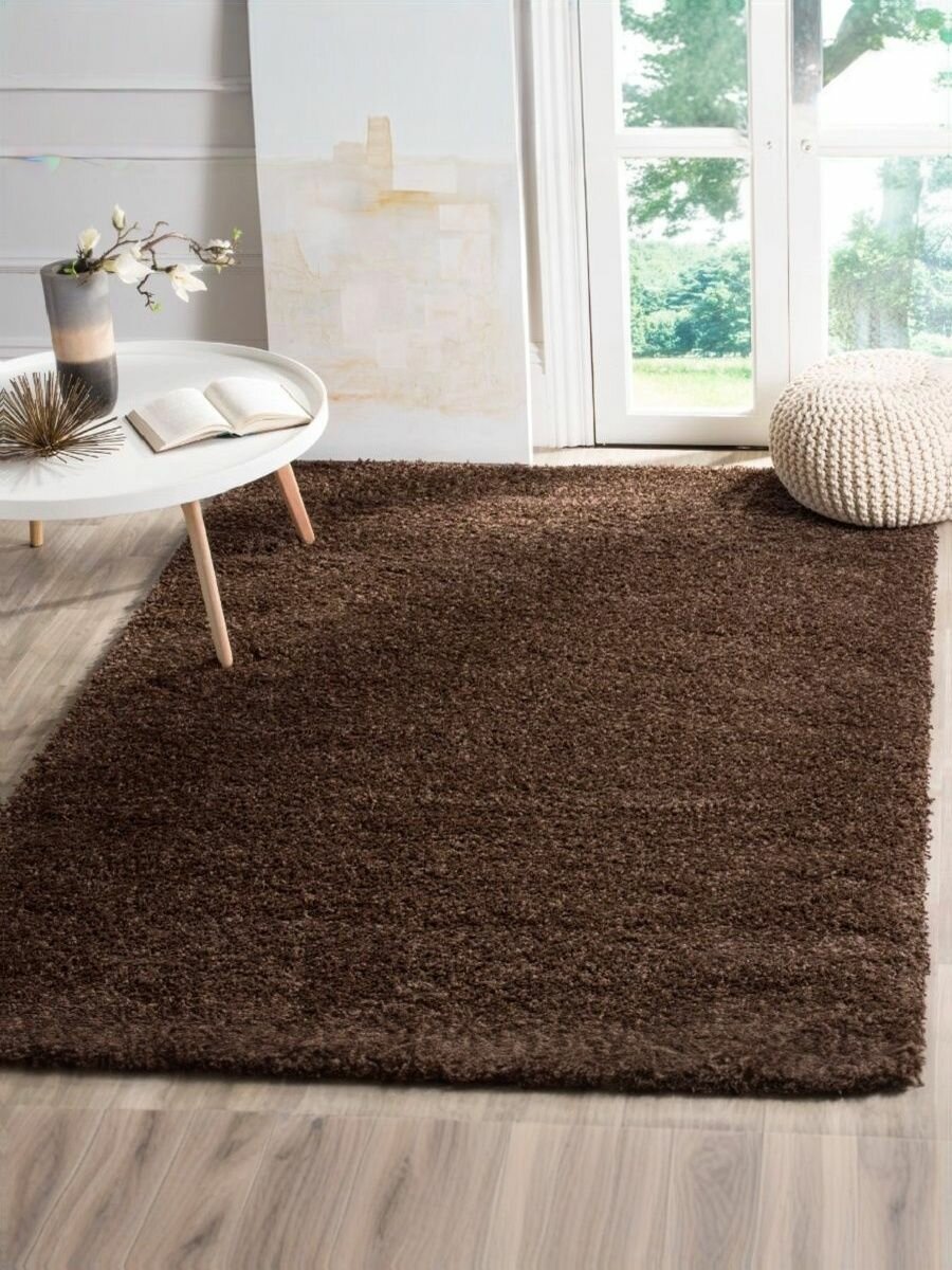 Турецкий ковер Шегги 0.8 х 1.5 м Коричневый