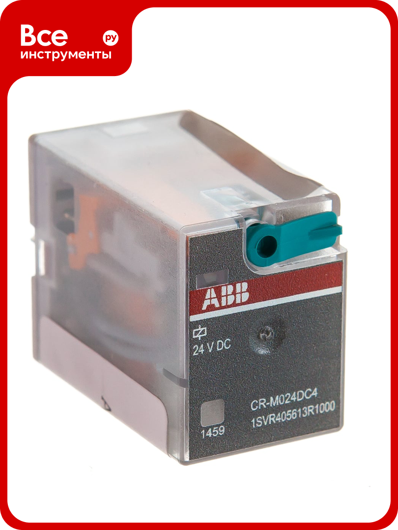 Реле ABB CR-M024DC4 24B DC 4ПК 6A 1SVR405613R1000