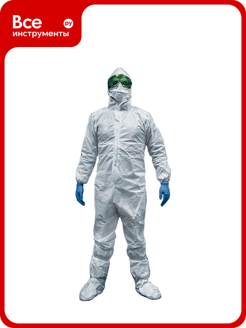 Защитный комбинезон берта ECOTEX дышащий 65 г/м² размер XL ЕКО-TLM01 BASIC-XL