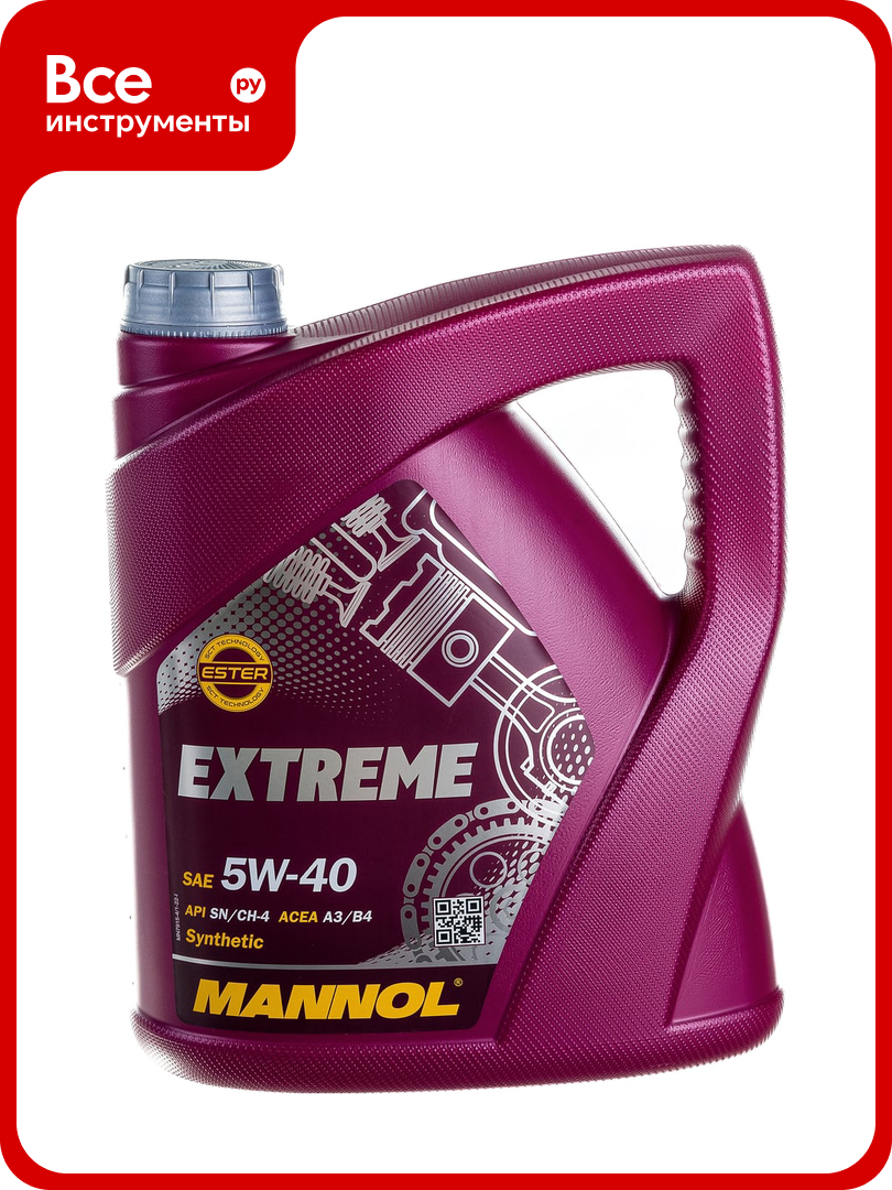 Синтетическое моторное масло MANNOL EXTREME 5W40 4 л 1021
